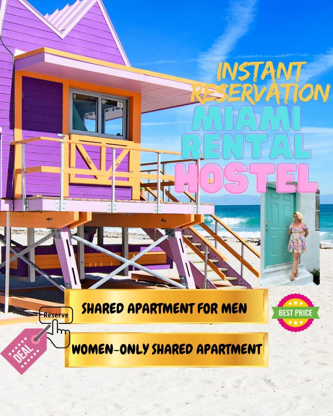103 Miami Shared Rooms For Men Central Comfortable, Affordable Dış mekan fotoğraf